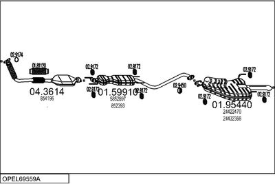 SISTEM DE ESAPAMENT MTS OPEL69559A005921