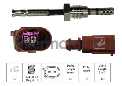 Sensor, exhaust gas temperature Intermotor 27249