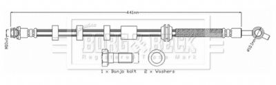 Brake Hose Borg & Beck BBH8733