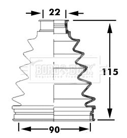 Bellow, drive shaft Borg & Beck BCB6050