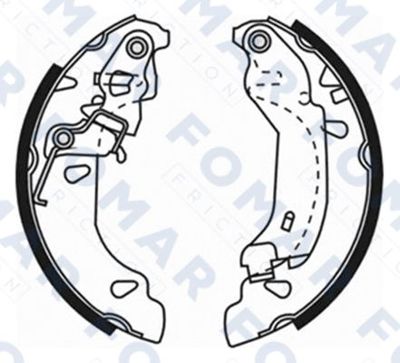 FOMAR Friction FO 0827 Ремкомплект барабанных колодок  для FIAT PANDA (169_) 1.2 (169.AXB11, 169.AXB1A)