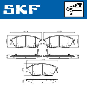 Brake Pad Set, disc brake VKBP 80286 A