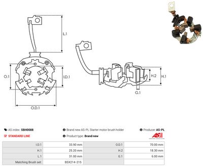 Vorschau Halter, Kohlebürsten Ansicht 2