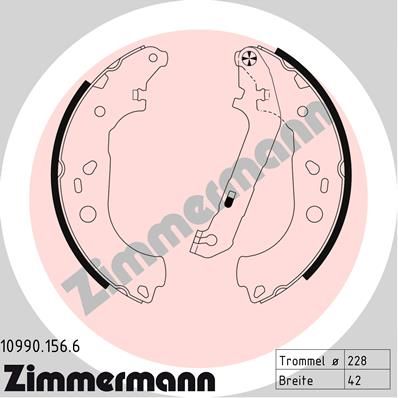 ZIMMERMANN Bremsbackensatz (10990.156.6)