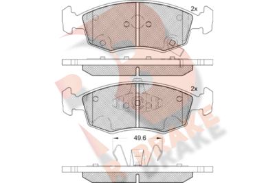 Комплект тормозных колодок, дисковый тормоз R BRAKE RB2225 для FIAT 500L