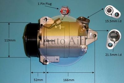 Compressor, air conditioning Auto Air Gloucester 14-0272P