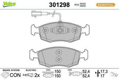 BREMSBELAGSATZ SCHEIBENBREMSE