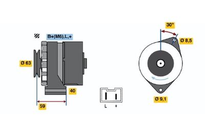 Генератор BOSCH 0 986 032 261 для CITROËN GS