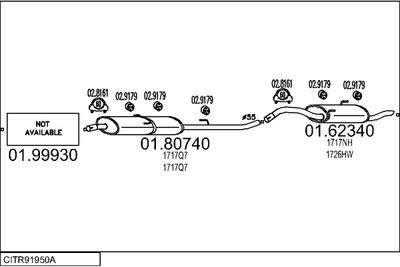Układ wydechowy MTS CITR91950A015098
