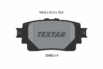 Комплект тормозных колодок, дисковый тормоз TEXTAR 2058201 для LEXUS UX