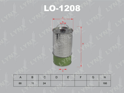 LO-1208 LYNXauto Масляный фильтр