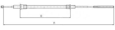 Håndbremsekabel METZGER 10.4153