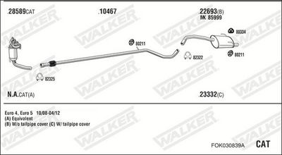 Изпускателна система WALKER FOK030839A