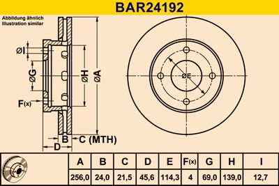 BARUM BAR24192 Гальмівні диски 