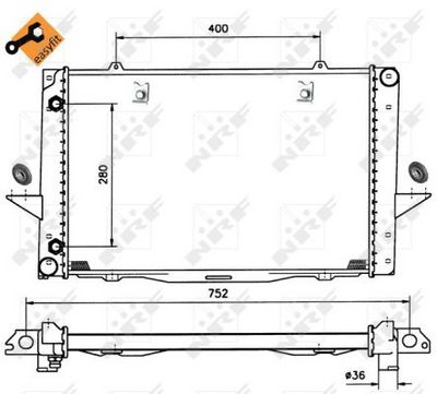 Radiator, engine cooling 519509