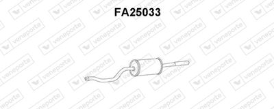 Глушитель выхлопных газов конечный VENEPORTE FA25033 для FIAT 127