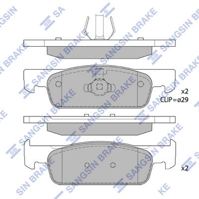 Комплект тормозных колодок, дисковый тормоз Hi-Q SP1787A для RENAULT LOGAN/STEPWAY