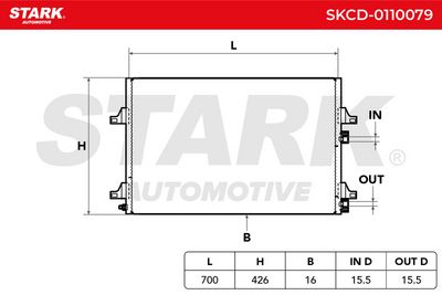 кондензатор, климатизация STARK SKCD-0110079