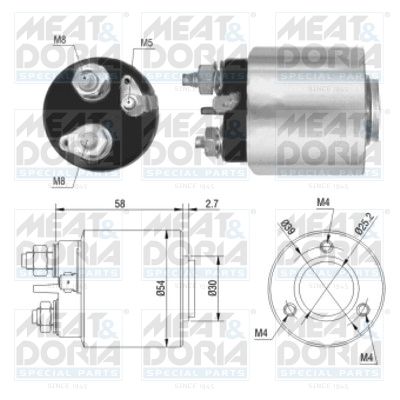 Тяговое реле, стартер MEAT & DORIA 46013 для CITROËN C15