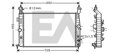 Радиатор, охлаждение двигателя EACLIMA 31R54237 для OPEL MERIVA