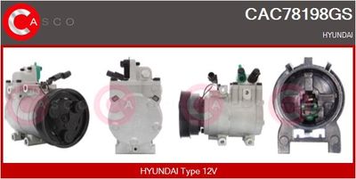 Компрессор, кондиционер CASCO CAC78198GS для HYUNDAI MATRIX