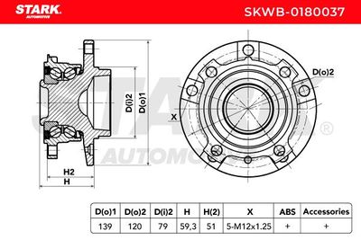 комплект колесен лагер STARK SKWB-0180037