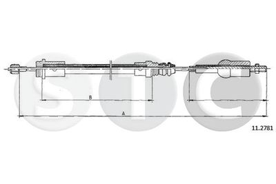 Cięgło, sterowanie sprzęgłem STC T482918