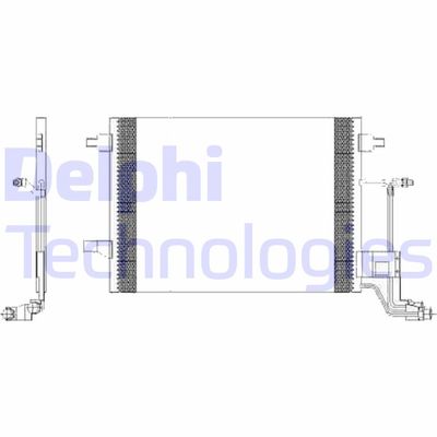 DELPHI TSP0225455 Радиатор кондиционера для VW PASSAT B5.5 Variant (3B6)