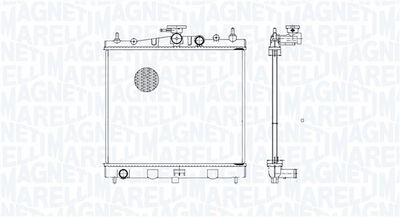 радиатор, охлаждане на двигателя MAGNETI MARELLI 350213224400