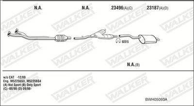 Изпускателна система WALKER BWH05093A