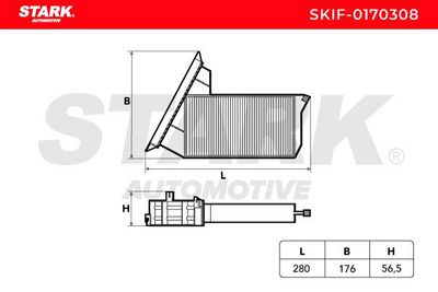 Филтър купе (поленов филтър) STARK SKIF-0170308
