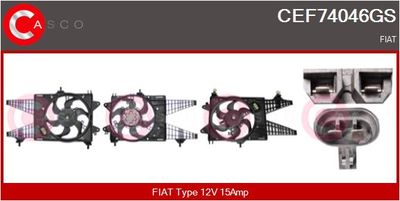 CASCO CEF74046GS Вентилятор системы охлаждения двигателя  для FIAT PUNTO (188_) 1.9 JTD