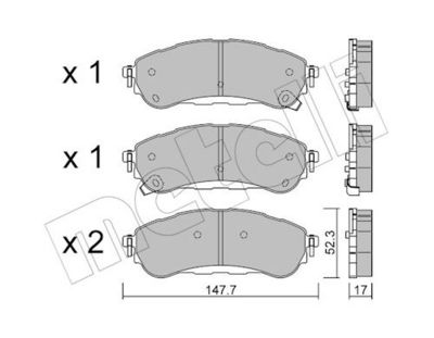 BREMSBELAGSATZ SCHEIBENBREMSE METELLI 2213440