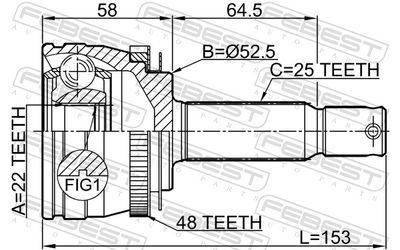 Joint Kit, drive shaft 1210-MCA48