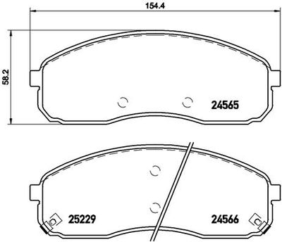 Комплект тормозных колодок, дисковый тормоз BREMBO P 30 058 для KIA CARNIVAL