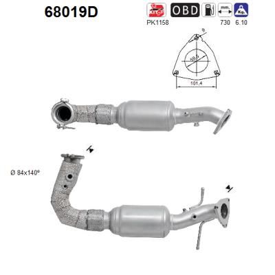 Катализатор AS 68019D для LAND ROVER RANGE ROVER