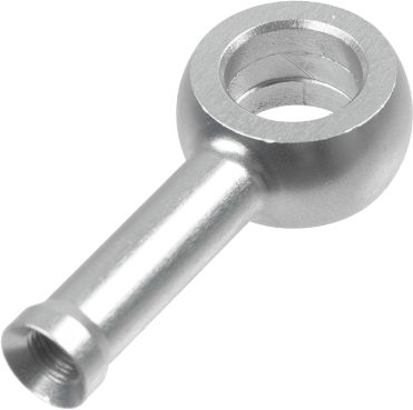 Einde remslang, buigen: 0°, Zilver
