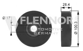 Паразитный / ведущий ролик, поликлиновой ремень FLENNOR FS99247 для CHEVROLET BERETTA
