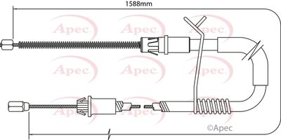 Cable Pull, parking brake APEC CAB1187