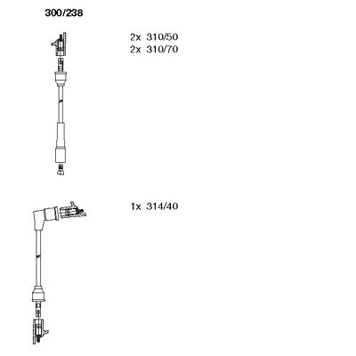 Комплект проводов зажигания BREMI 300/238 для FIAT 131