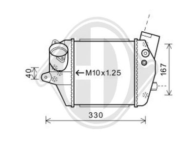 DIEDERICHS DCA1070 Интеркулер  для MAZDA 5 (Мазда 5)