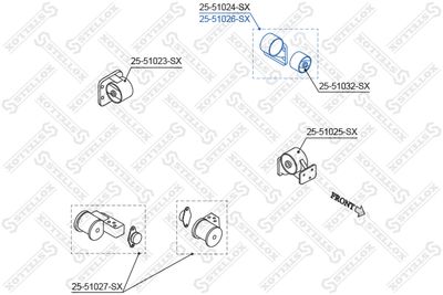 STELLOX 25-51026-SX Подушка двигателя  для HYUNDAI ACCENT II седан (LC) 1.6