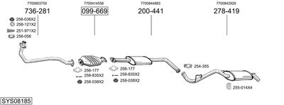 Układ wydechowy BOSAL SYS08185