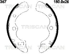 TRISCAN 8100 40367 Тормозные колодки барабанные  для HONDA CITY (Хонда Кит)