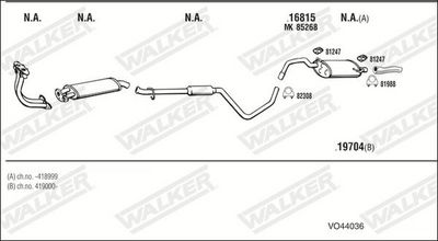 Изпускателна система WALKER VO44036
