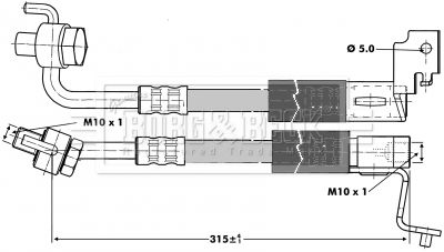 спирачен маркуч BORG & BECK BBH6693