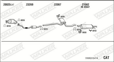 Изпускателна система WALKER VWK015414