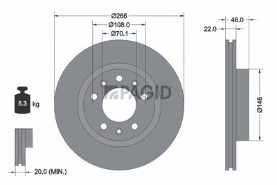 Tarcza hamulcowa PAGID 55690NC