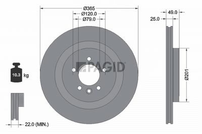 Tarcza hamulcowa PAGID 55930NC