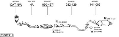 Изпускателна система BOSAL SYS22411